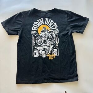 Boys Youth Large Strictly Wild Ridin Dirt Quad Moto Dirt Bike Shirt